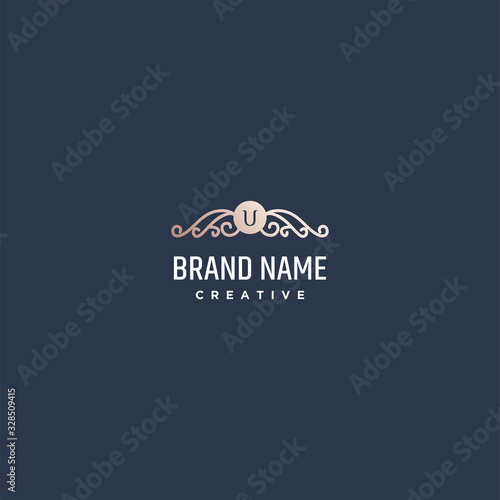 Letter U Luxury logo Icon template design in Vector illustration 