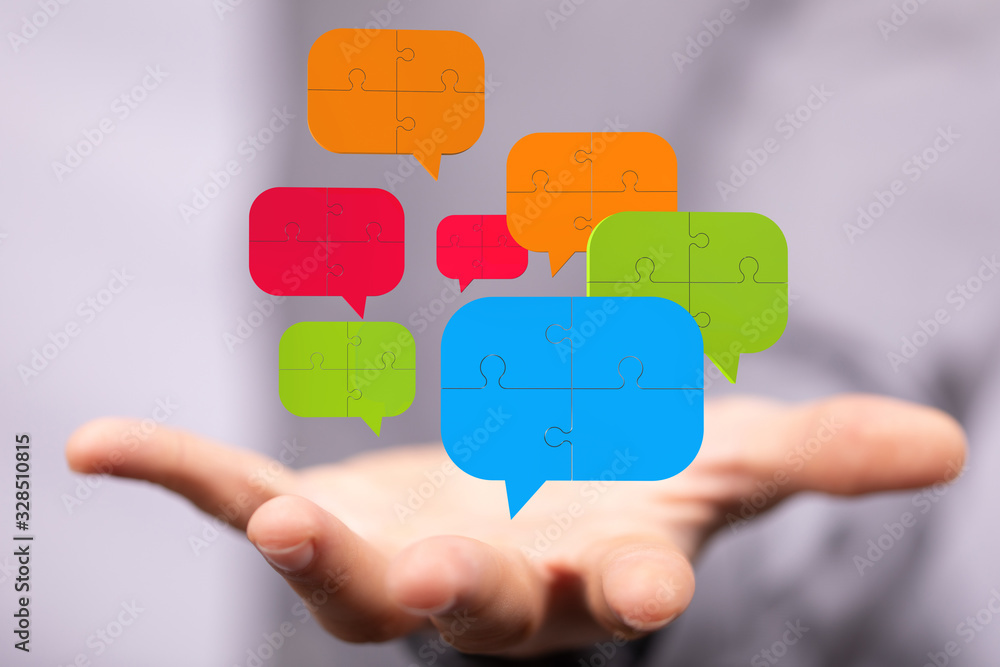 Digital icons with colorful dialog speech bubbles. Digital icons with colorful dialog speech bubbles.