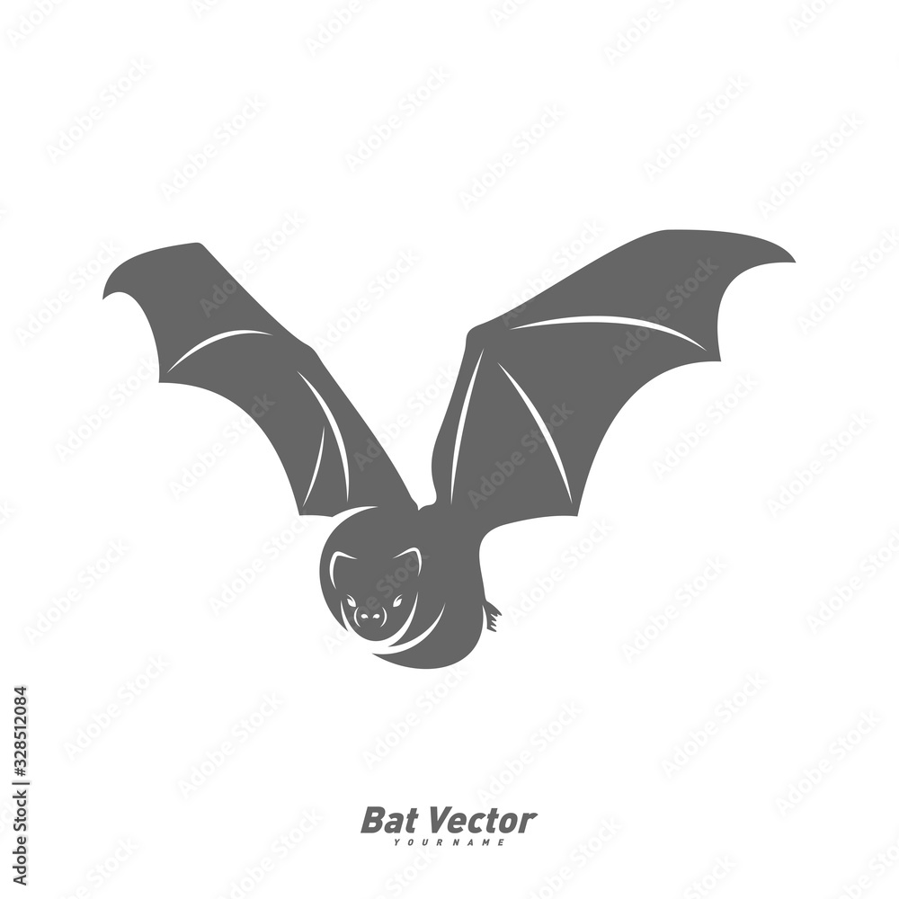 Fototapeta premium Bat logo vector template. Silhouette of bat design illustration
