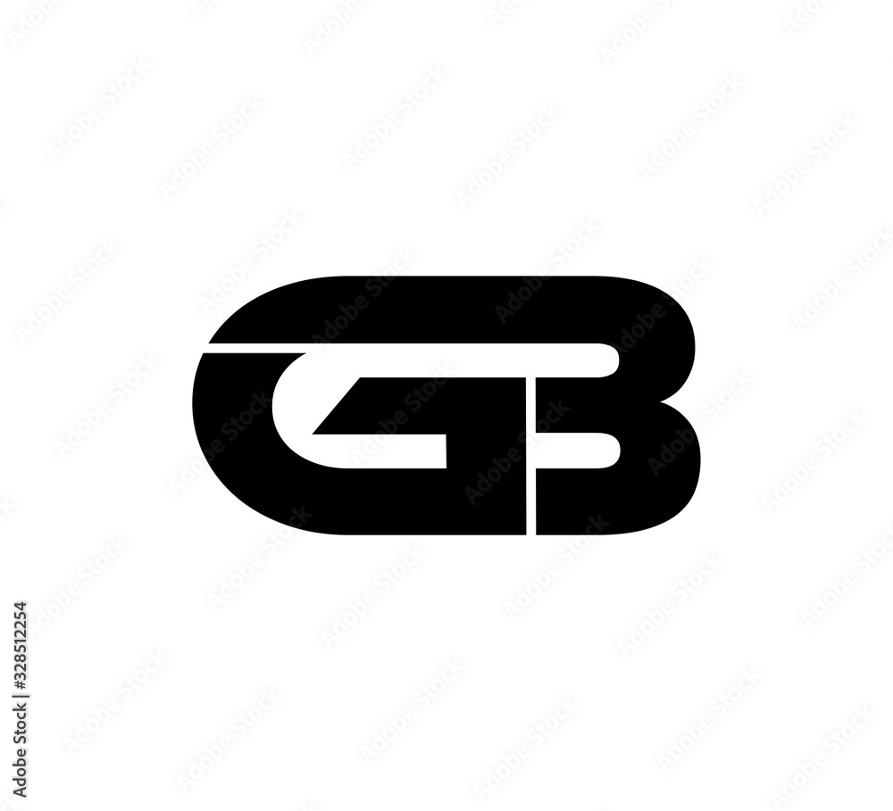 Initial 2 letter Logo Modern Simple Black GB Initial 2 letter Logo Modern Simple Black GB