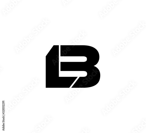 Initial 2 letter Logo Modern Simple Black LB