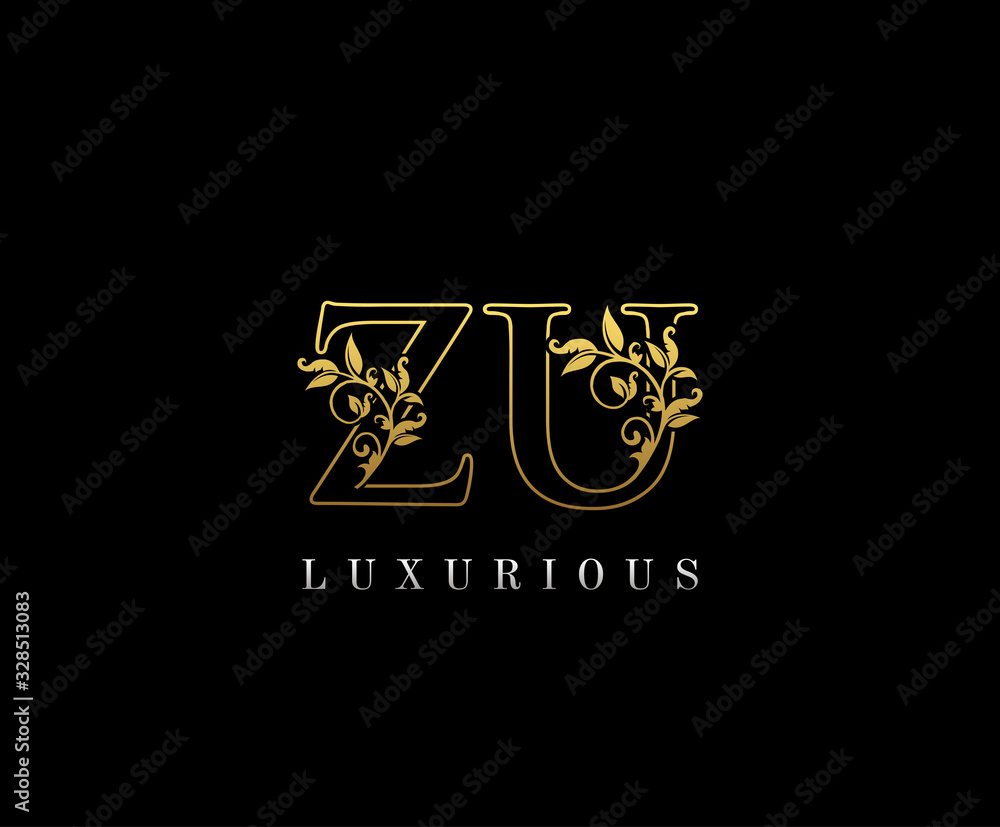 Golden Elegant letter Z, U and ZU. Graceful royal style. Calligraphic beautiful logo. Vintage drawn emblem for book design, weeding card, brand name, business card, Restaurant, Boutique, Hotel. Golden Elegant letter Z, U and ZU. Graceful royal style. Calligraphic beautiful logo. Vintage drawn emblem for book design, weeding card, brand name, business card, Restaurant, Boutique, Hotel.