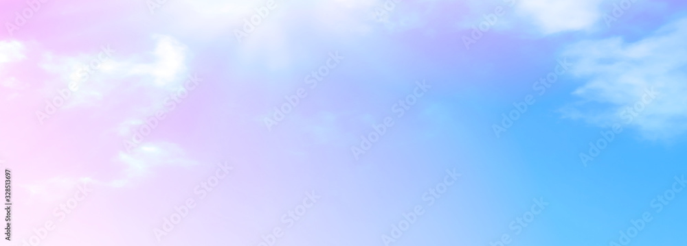 Clouds and sky with pastel colors Sweet color with beautiful nature	
