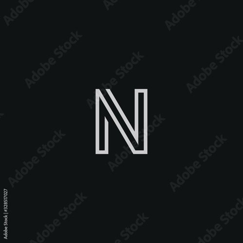 N  Letter Triangle Logo Template Illustration Design.