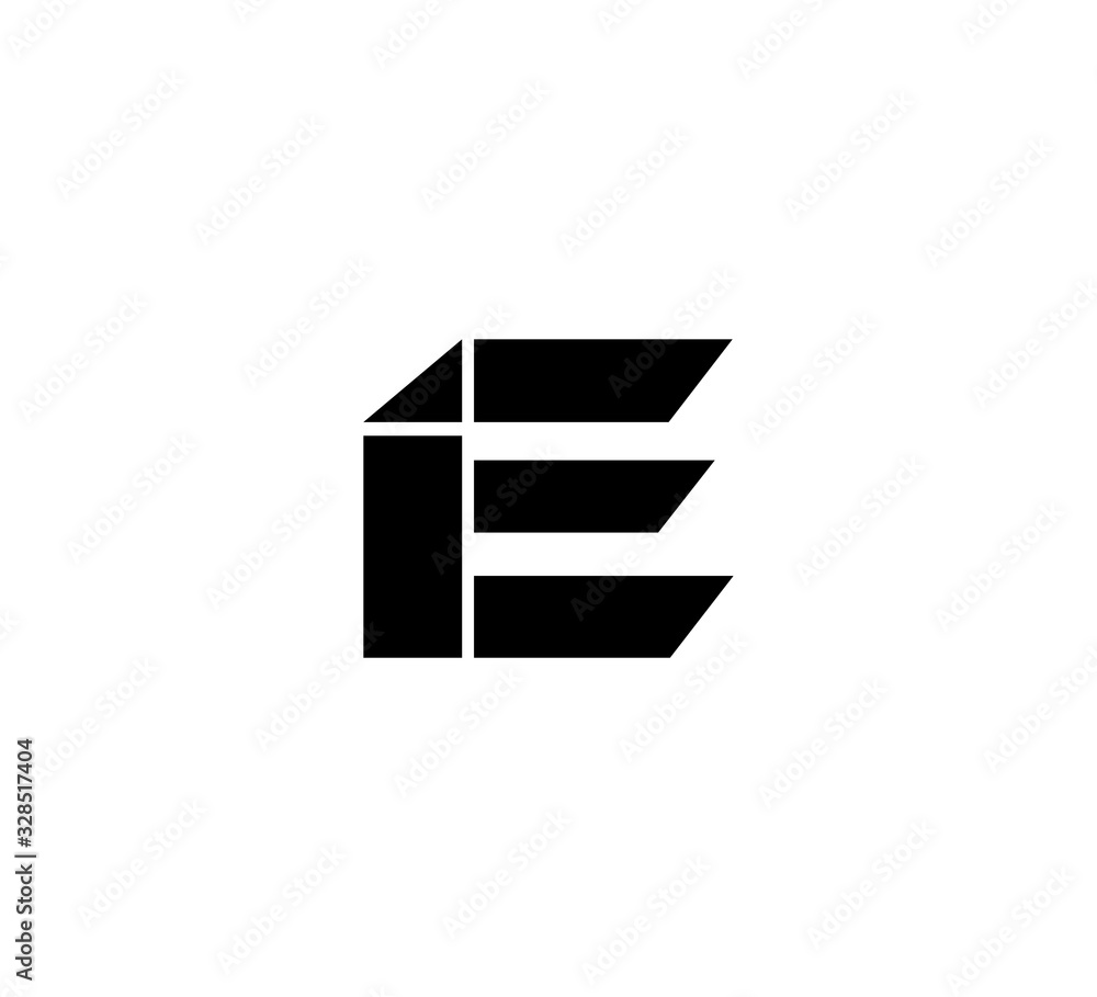 Initial 2 letter Logo Modern Simple Black IE Initial 2 letter Logo Modern Simple Black IE