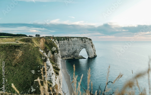 Schilderij op canvas cliffs of Etretat Normandy France