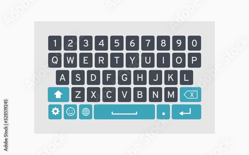 Qwerty Smartphone Keyboard Layout Vector