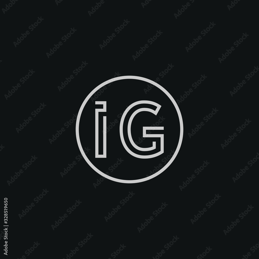 Creative Letter IG logo icon design template elements Creative Letter IG logo icon design template elements