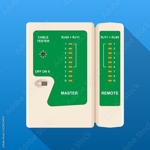 LAN network cable tester equipment device measure connect conductive wiring port hub detect malfunction ping working monitor fault system analyzer digital IP address service remote indicator display