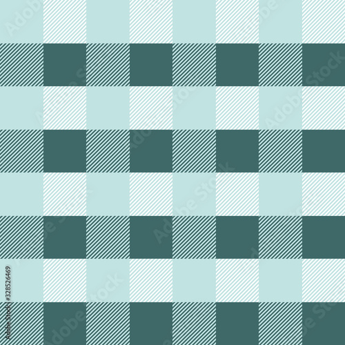 Checkered mint and pine green pattern coordinate 