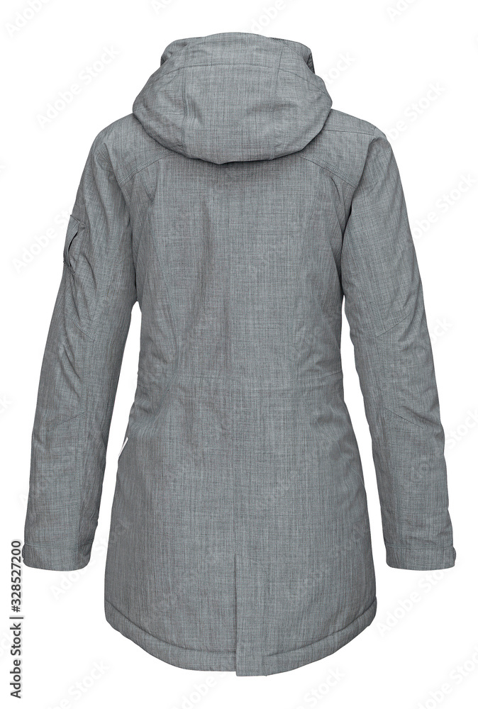 Coat outdoor ladies on invisible mannequin with clipping path Coat outdoor ladies on invisible mannequin with clipping path