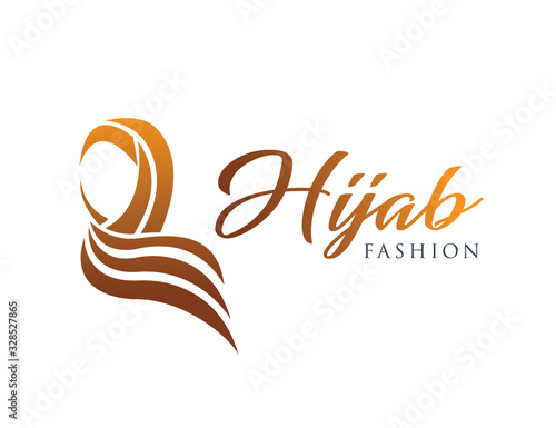 Muslim fashion logo template, muslim for hijab fashion store, vector