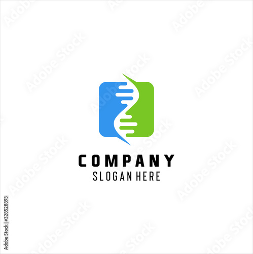 DNA vector logo. Modern simple microbiological icons on white background
