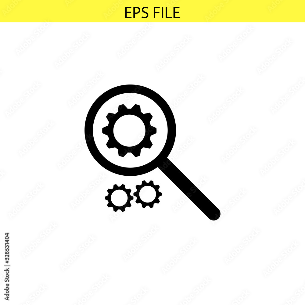 Search process icon. EPS vector file Search process icon. EPS vector file
