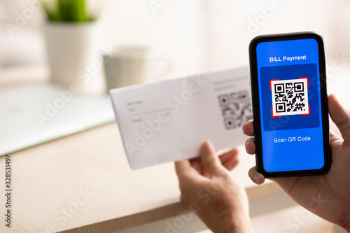 Using Smartphone Scanning QR Code for bill payment option