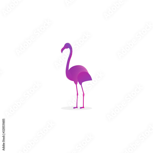 Awesome Gradient Flamingo Logo Design Professional  Pink Flamingo Logo Modern