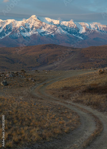 Beautiful road among autumn mountains © kotopalych