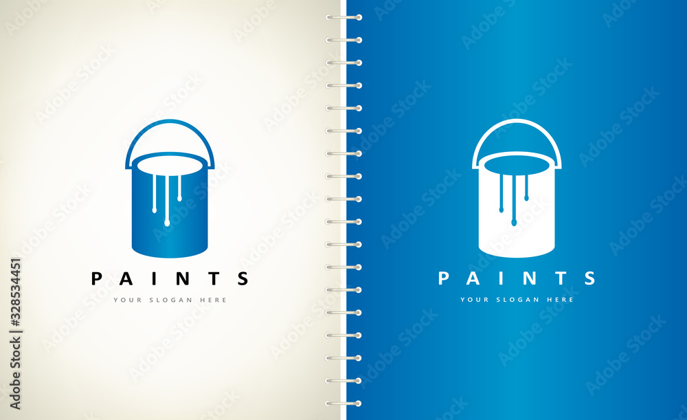 paint can logo vector design Stock Vector Adobe Stock