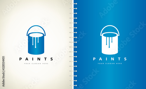 paint can logo vector design