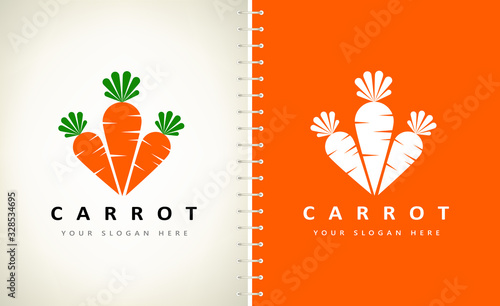Carrot logo vector vegetable design