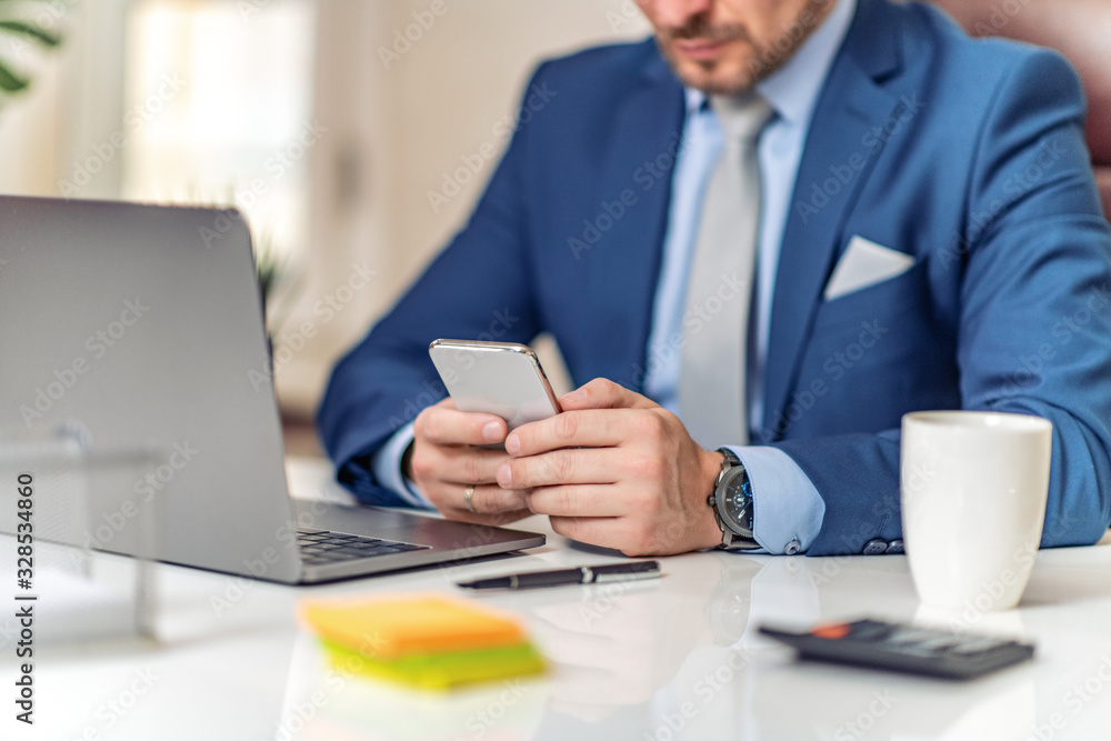 Close up. Businessman work in office. Close up. Businessman work in office.