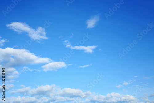 white cloud on blue sky in the morning, clear weather day background © sutichak