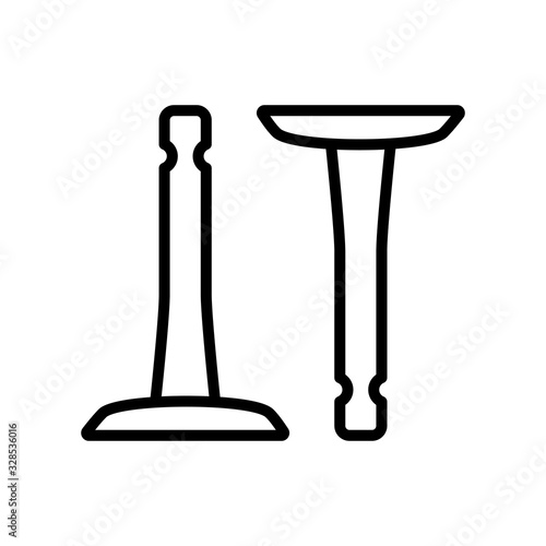 engine valves icon design, flat style icon collection