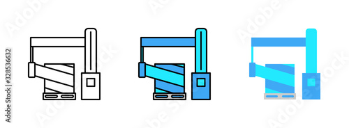 wrapper machine icon isolated on white background for web design