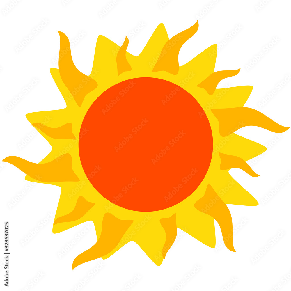vector illustration of sun vector illustration of sun