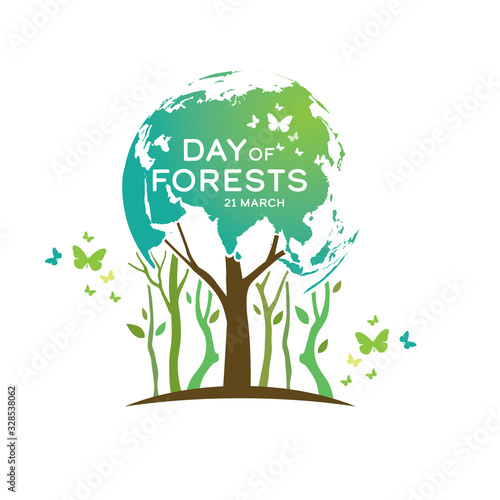 International Day of Forests Logo design template