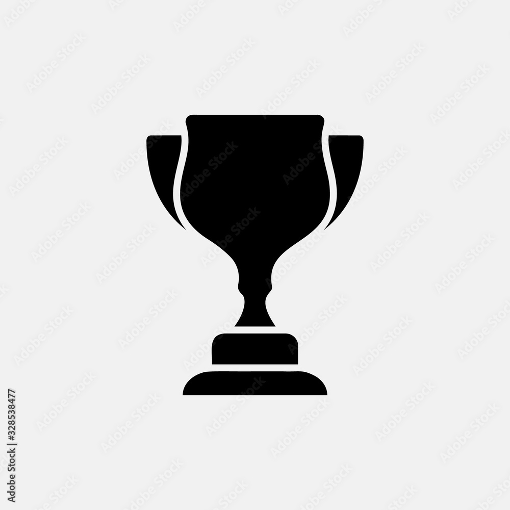 Trophy icon vector illustration in glyph style Trophy icon vector illustration in glyph style