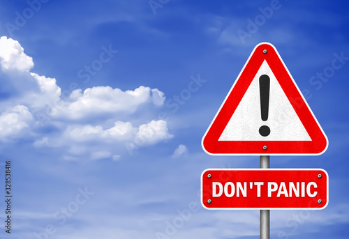 Do not panic - roadsign concept