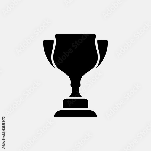 Trophy icon vector illustration in glyph style