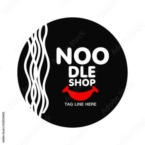 Instant noodle and noodles logo design.