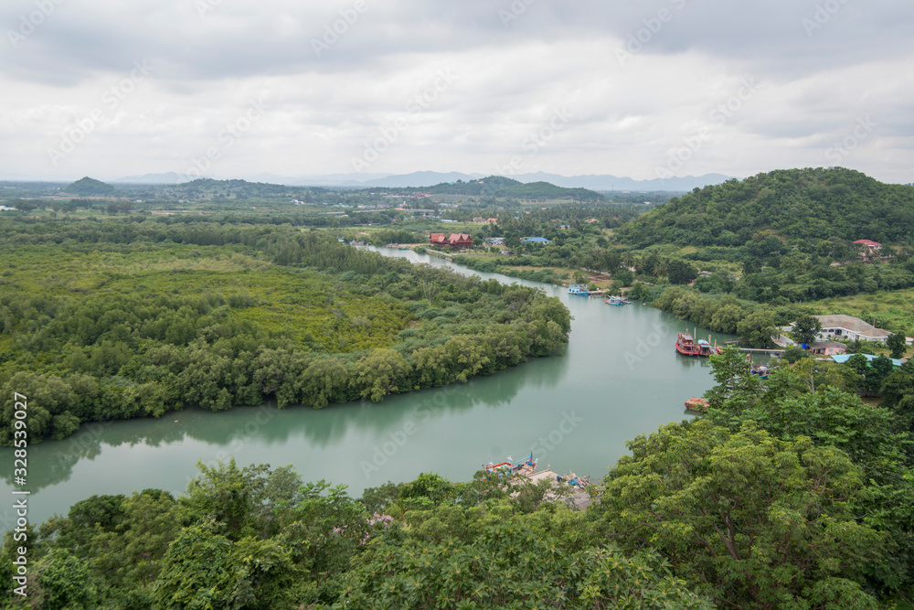 ASIA THAILAND PRANBURI LANDSCAPE RIVER