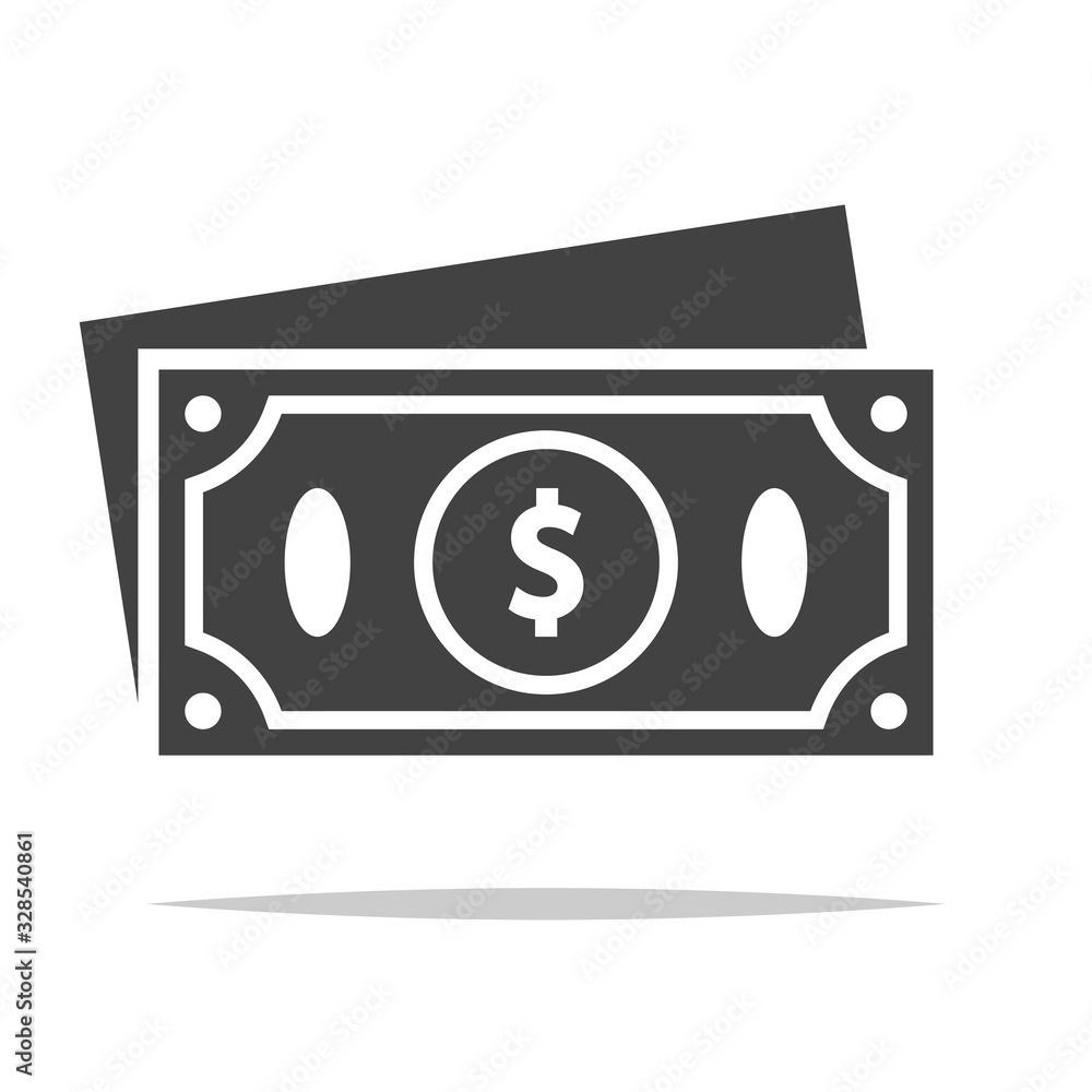 Dollar cash money icon vector isolated Dollar cash money icon vector isolated