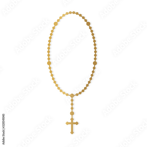 Photo golden rosary icon- vector illustration