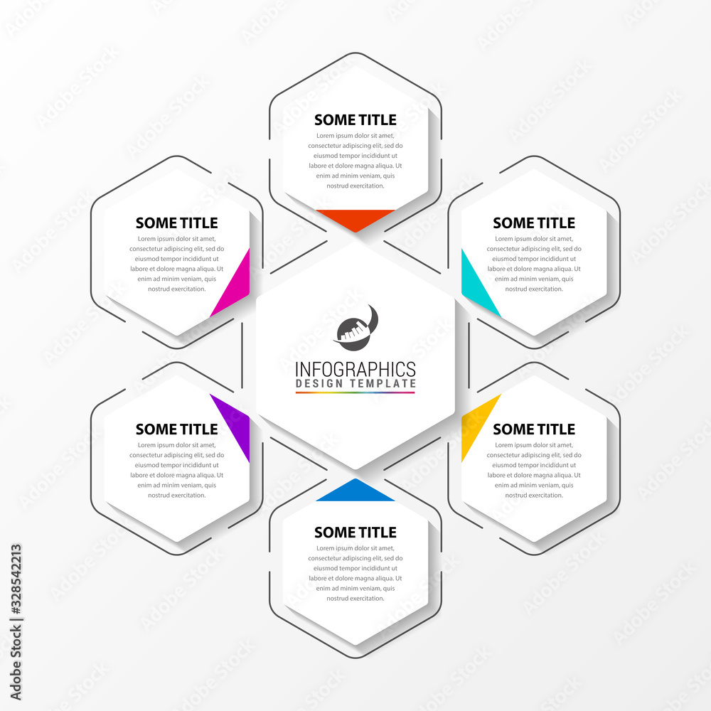 Infographic design template. Creative concept with 6 steps Infographic design template. Creative concept with 6 steps
