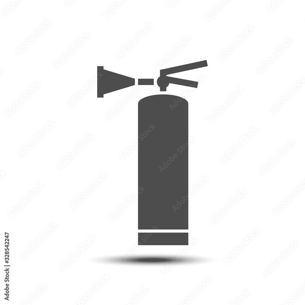 Vector simple fire extinguisher solid icon Vector simple fire extinguisher solid icon