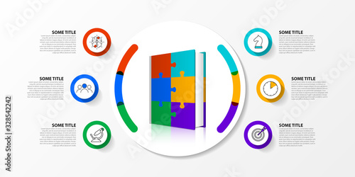 Infographic design template. Creative concept with 6 steps