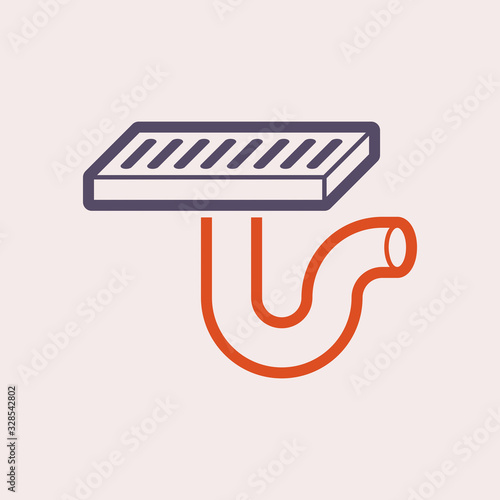 floor drainage icon