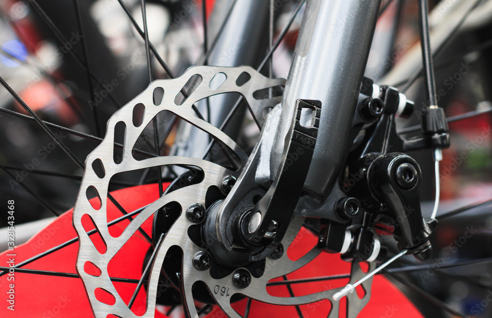 Obraz premium Bicycle tire from a bike store with rubber tires