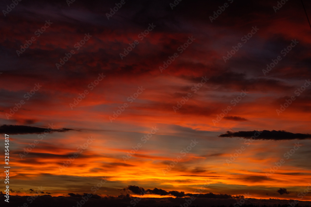 Fototapeta premium red sunset in the sky