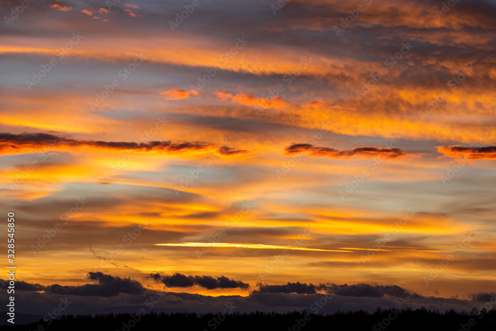 sunset over the sea