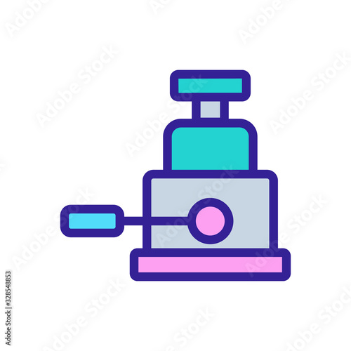 hydraulic jack icon vector. Thin line sign. Isolated contour symbol illustration