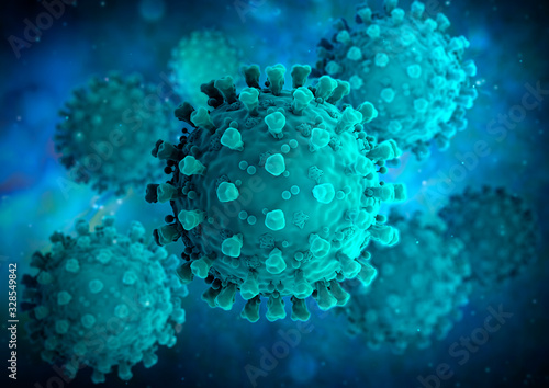 Virus coronavirus Covid-19 3D illustration