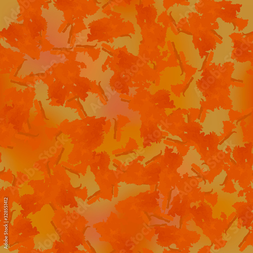 Desert camouflage of various shades of orange and yellow colors