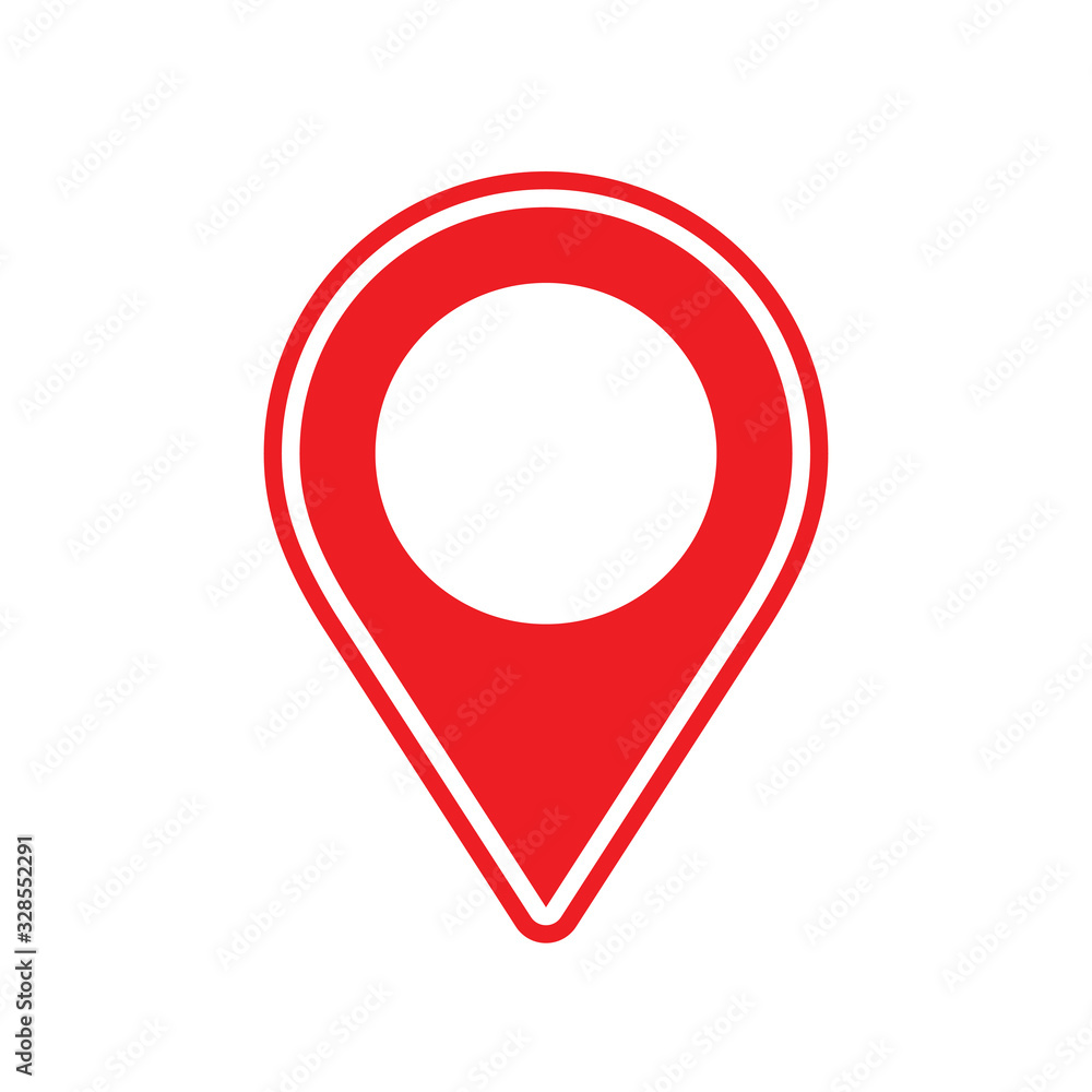 Pin flat design, location pointer. Vector icon Pin flat design, location pointer. Vector icon