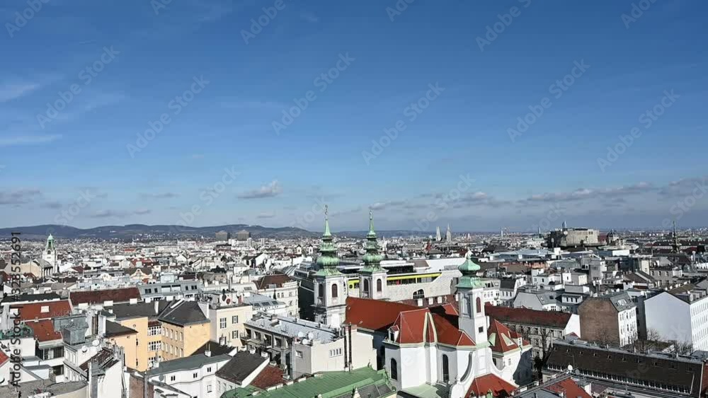Vienna downtown panorama Austria Europe Vienna downtown panorama Austria Europe