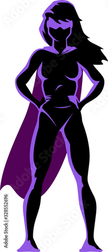 Super hero woman with robe